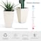 Glitzhome® 23" Eco-Friendly Oversized Faux Concrete Square Fluted Pot Planters, 2ct.